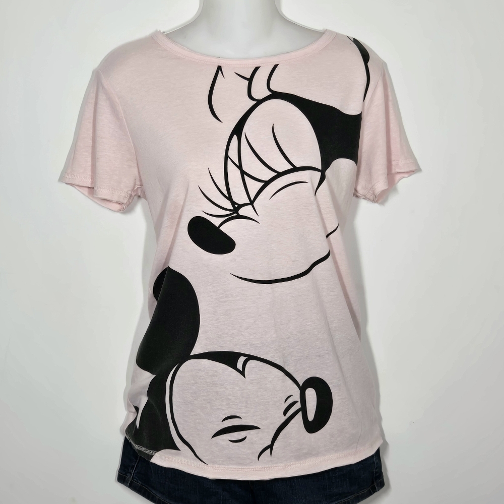 Disney Blush Pink Mickey & Minnie Mouse T-Shirt